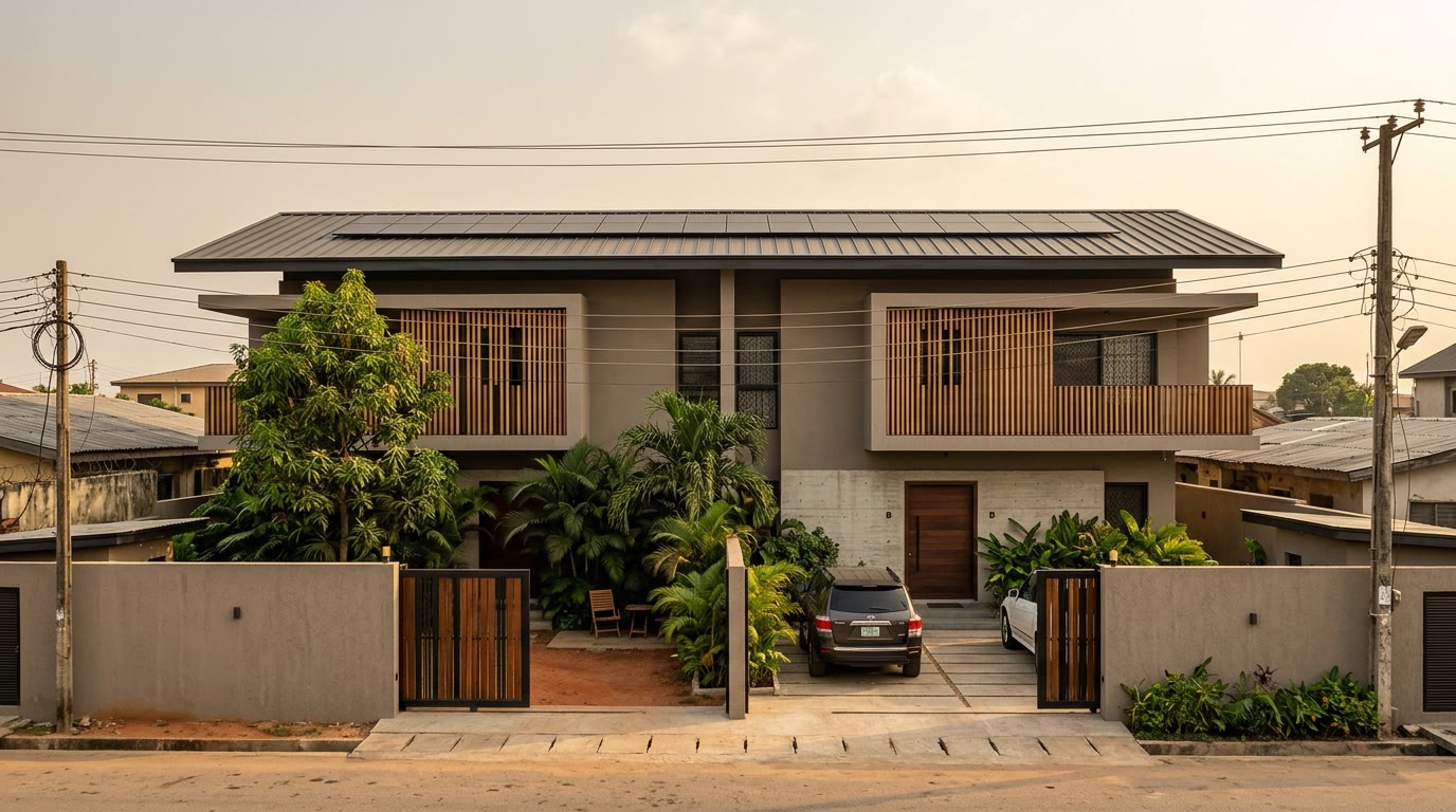 Exterior, Street elevation. It reads as one house