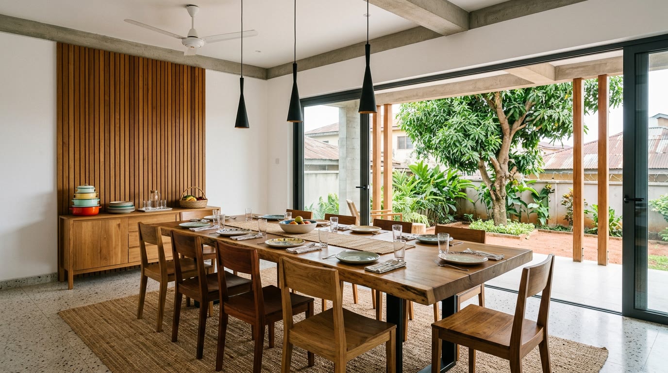 Interior, The dining room everyone eats in